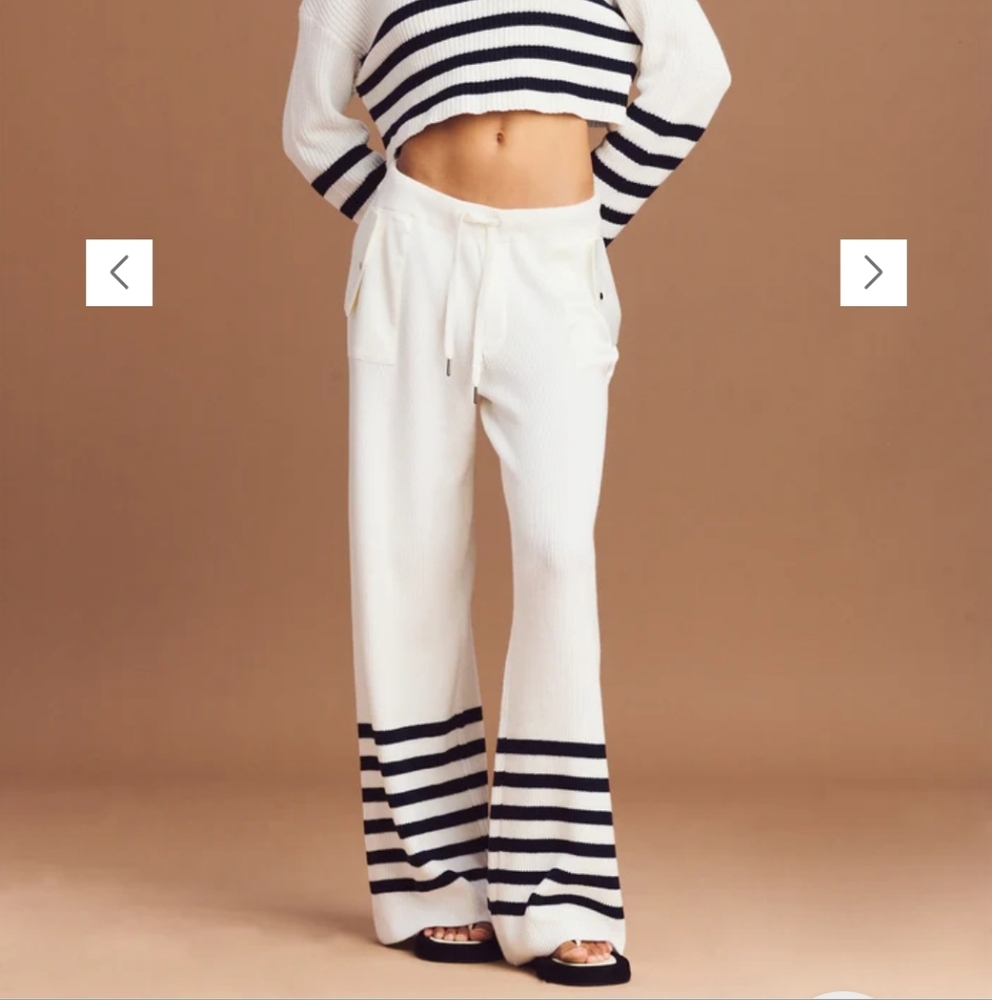 SER.O.YA Knit White And Blue Pants - Picture 5 of 5